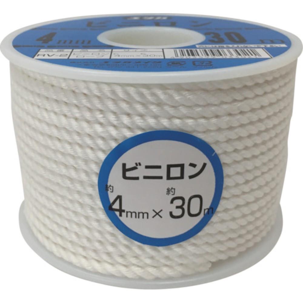 ■ユタカ　ロープ　ビニロンロープボビン巻　４φ×３０ｍ　RV-2 RV-2