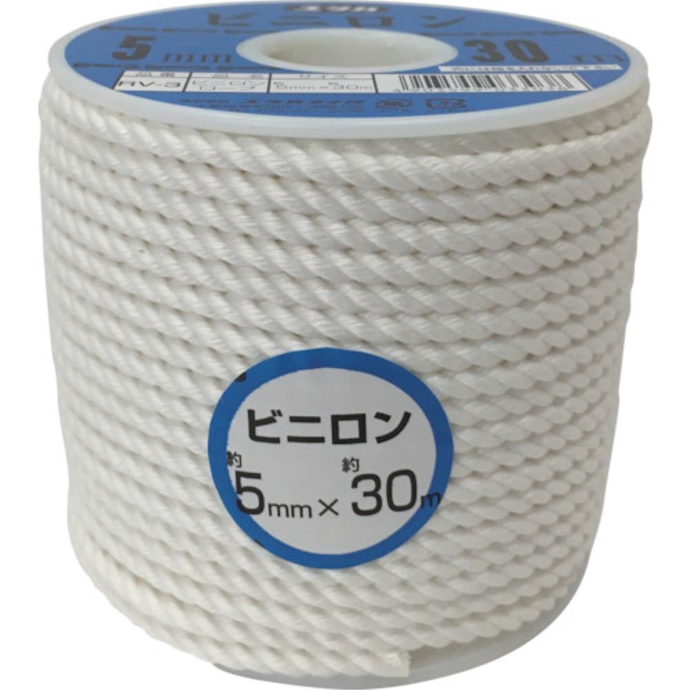 ユタカ　ロープ　ビニロンロープボビン巻　５Φ×３０ｍ　RV-3 RV-3