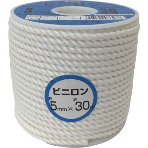 ユタカ　ロープ　ビニロンロープボビン巻　５Φ×３０ｍ　RV-3