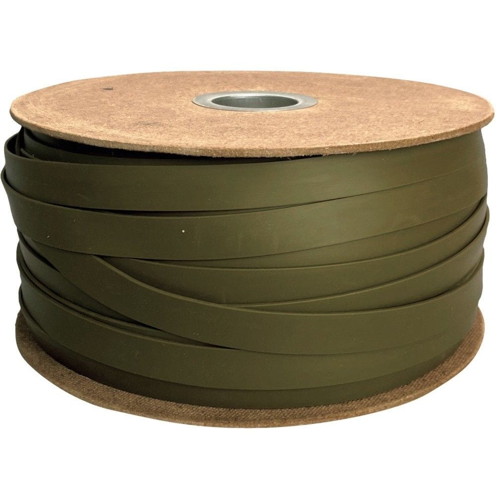 ユタカメイク ゴム 平ゴムドラム巻 押出成形タイプ 20mm×100m ODグリーン PRT-E101