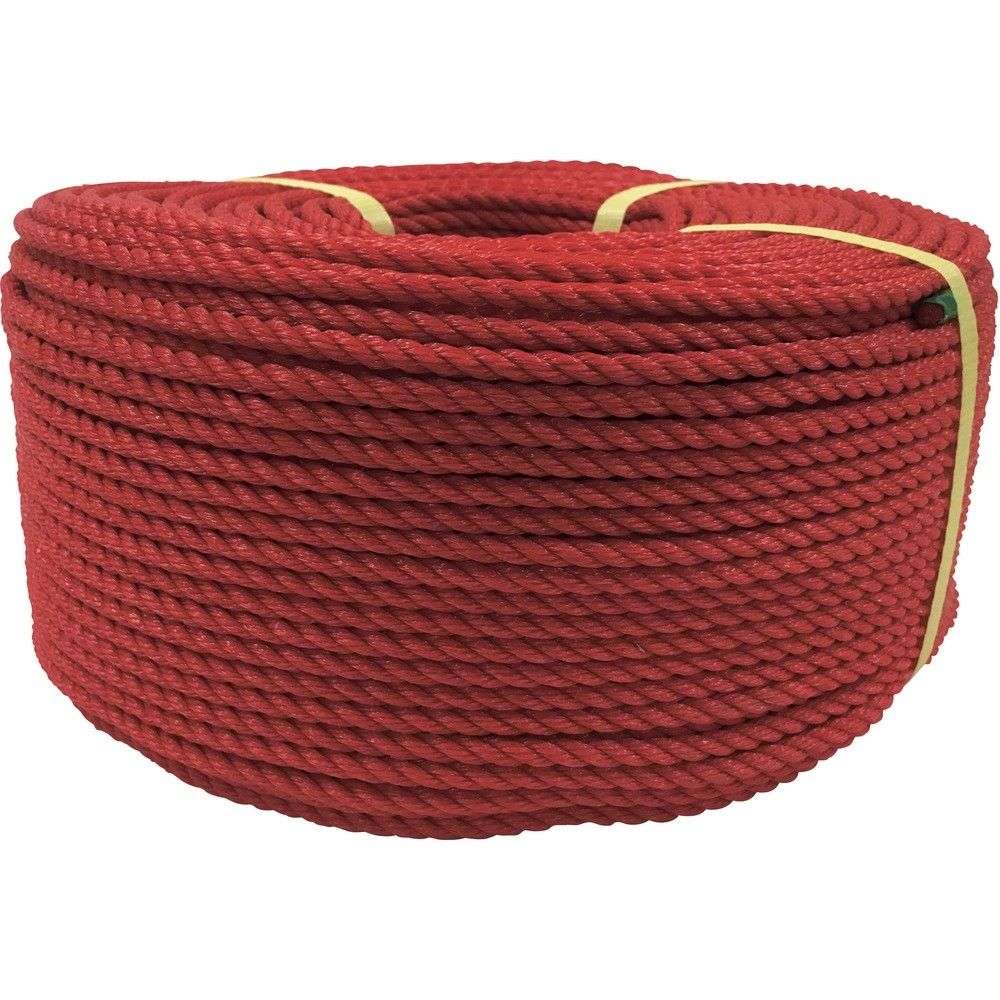 ユタカメイク ロープ PEロープ巻物 6φ×200m レッド PE-101
