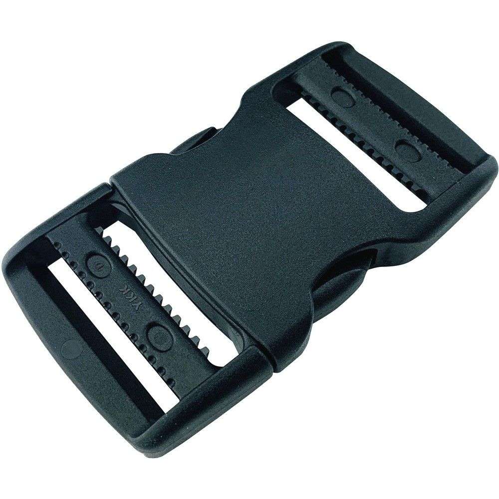 ユタカメイク 平ベルト金具 サイドリリースバックル アジャスト型 38mm幅用 （1個入り） JYA-338