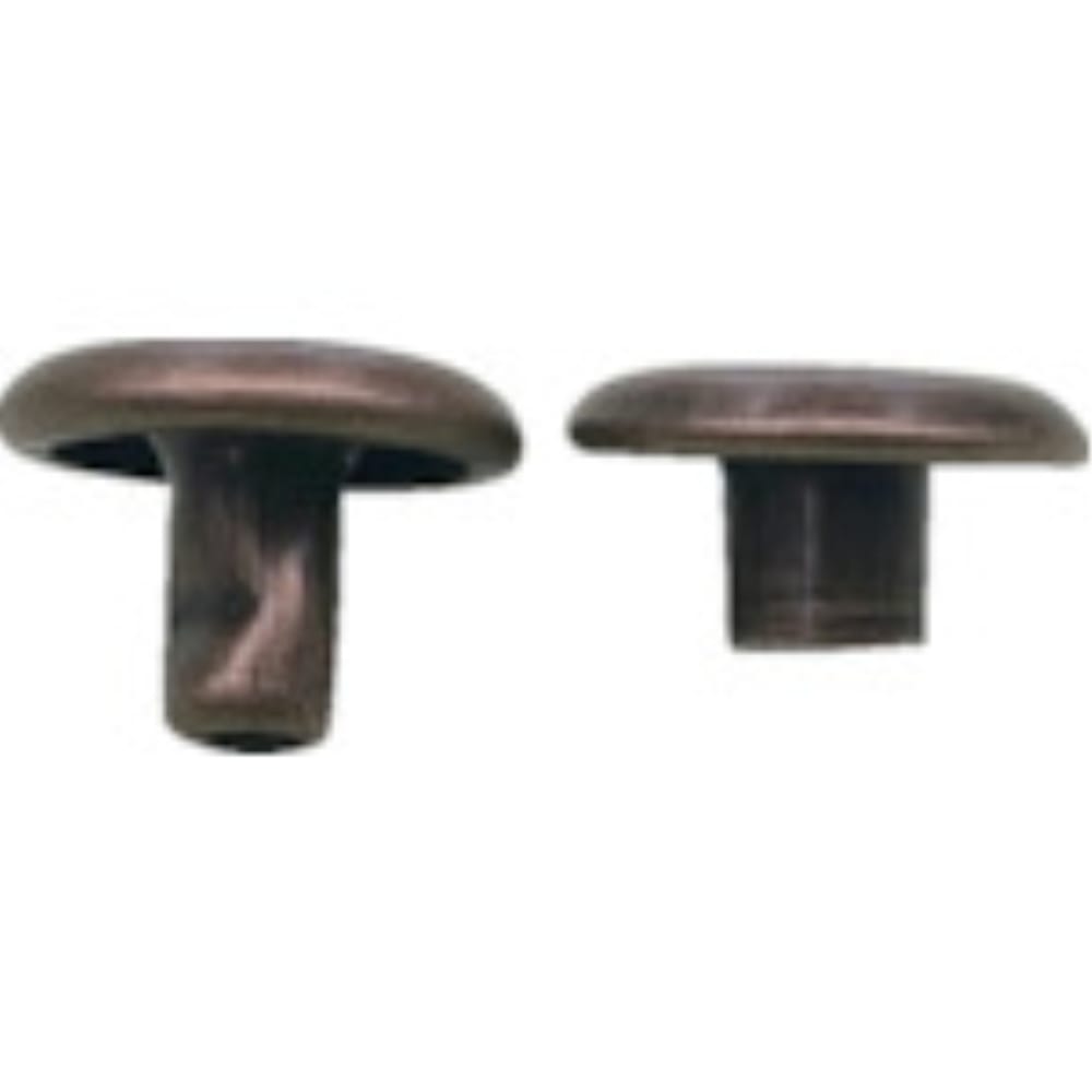 ユタカメイク 平ベルト金具 両面カシメ ブラウン 大オス・メス（各10個） JO-BL