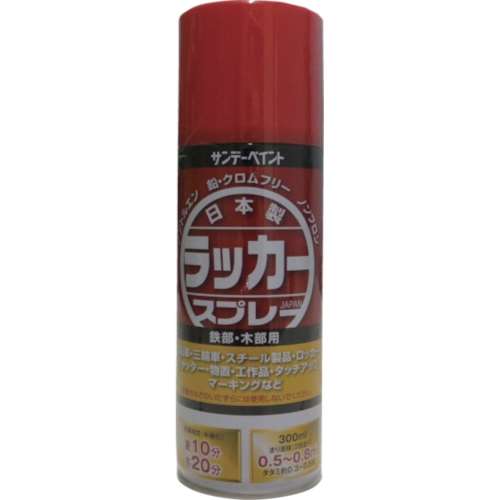 サンデーペイント　ラッカースプレーＪ　３００ｍｌ　ＮＥＷレッド　２０００７Ｈ