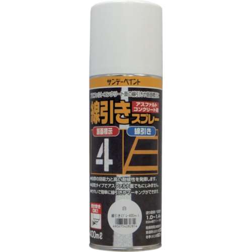 サンデーペイント　線引きスプレー　４００ｍｌ　白　２００１ＥＵ