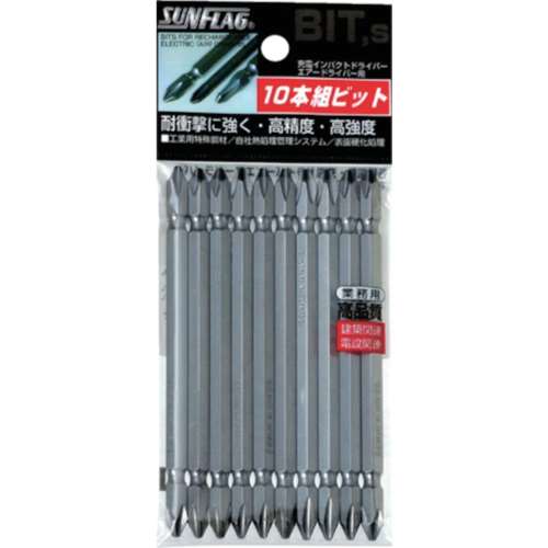 サンフラッグ　ブロンズ両頭ビット１０本組　＃１×１１０　ASV1110M1110