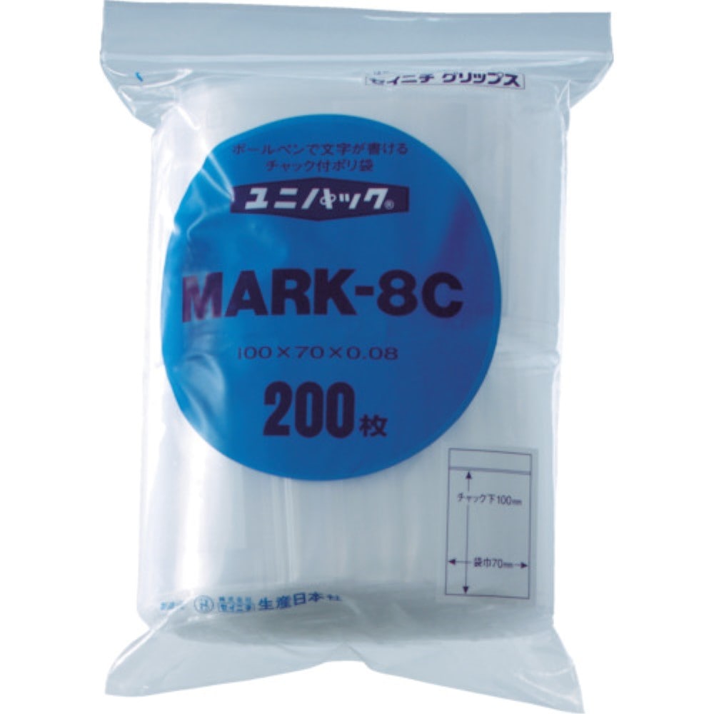 ■セイニチ　「ユニパック」　ＭＡＲＫ－８Ｆ　１７０×１２０×０．０８　１００枚入　MARK-8F MARK-8F