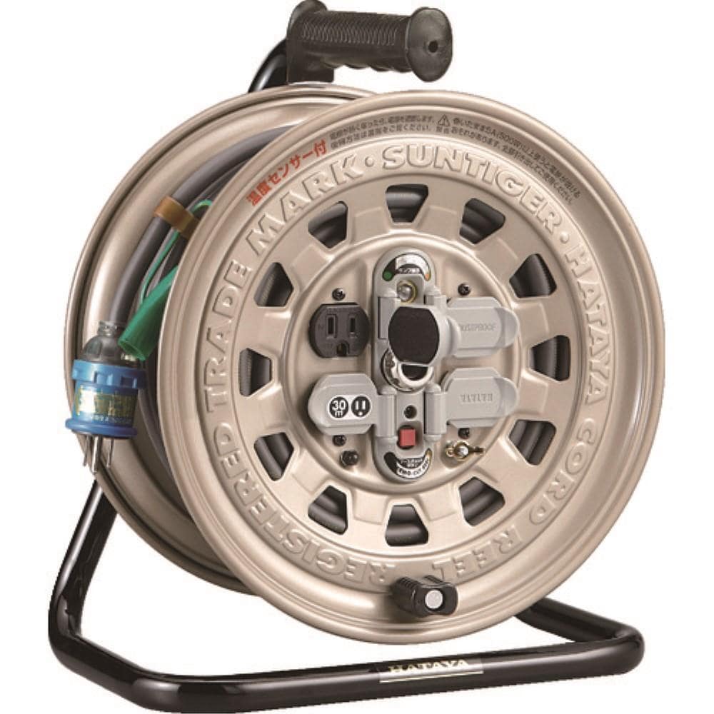 ■ハタヤ　サンタイガーリール　単相１００Ｖアース付　３０ｍ　サーモカット付　TGT301KGX TGT301KGX