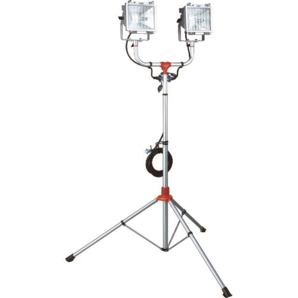 ■ハタヤ　防雨型スタンド付ハロゲンライト　５００Ｗ×２灯　１００Ｖ電線５ｍ　PHCX505N PHCX505N