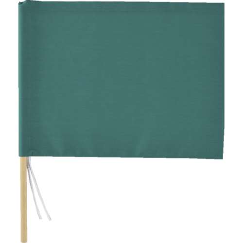 ■緑十字　手旗　緑　３００×４２０ｍｍ　布　245002