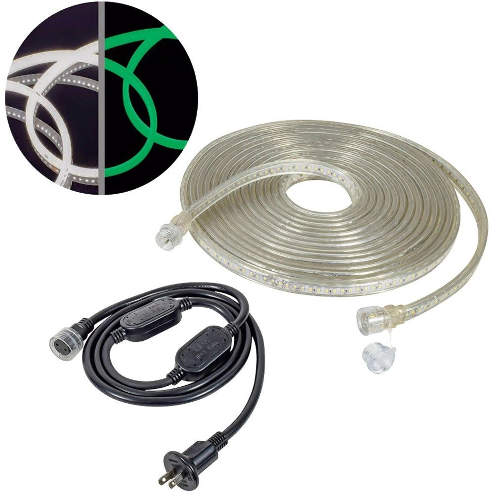 日動工業 LEDコネクトライン 両面発光 10m 白 蓄光タイプ LECN-R10LA-LW