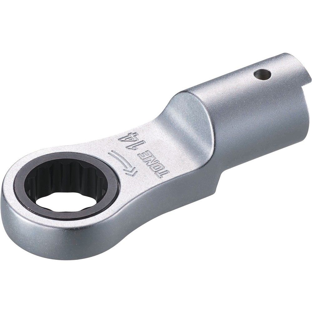 TONE トルクレンチ用交換ヘッド 差替式トルクレンチ用ラチェットめがねヘッド 全長71.8mm 12DRM-17