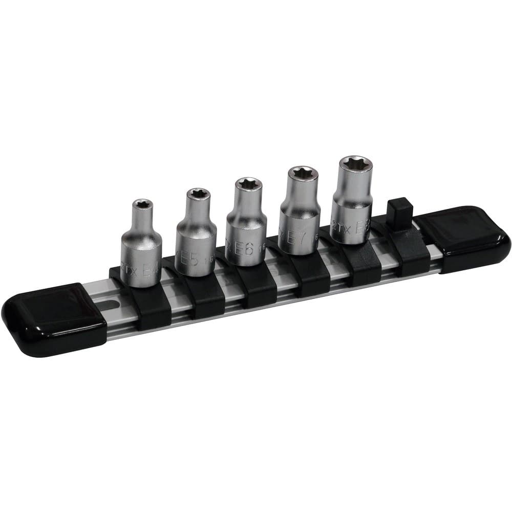 TONE ヘックスローブソケットセット E型トルクスソケットセット（ホルダー付） 差込角6.35mm HTXE205