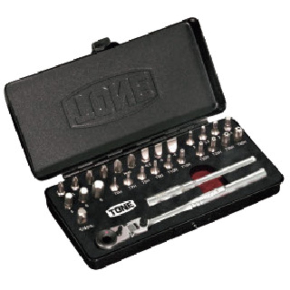 TONE オフセット式ビットラチェットセット 29点セット メタルケース入り BRFS27