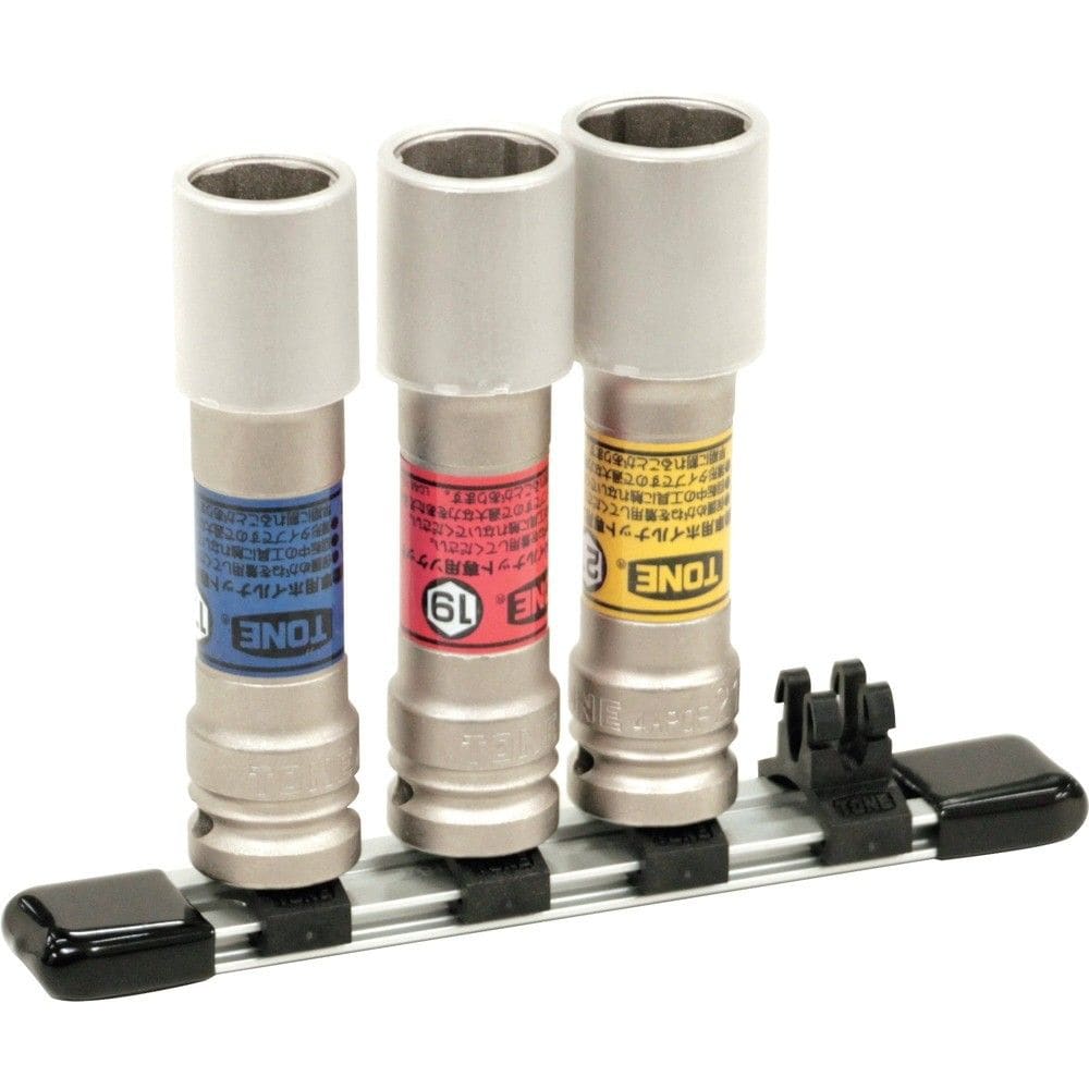 TONE インパクト用ソケット（自動車整備用） プロテクター付クイックフィット薄形ロングホイルナットソケットセット 差込角12.7mm HAPQF403LN