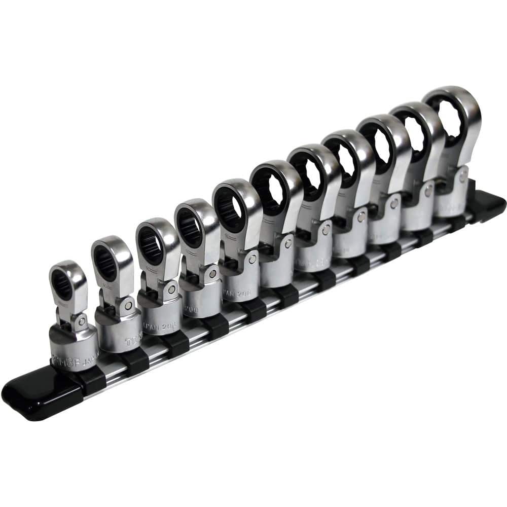 TONE フレックスラチェットめがねソケットセット（ホルダー付） 差込角9.5mm 11点セット HRM311F