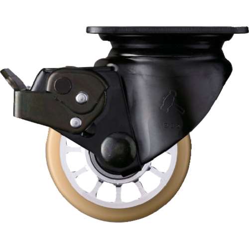 ■ハンマー　低床式重荷重用自在ＳＰ付ウレタン車　Ｂ入り７５ｍｍ　545SBAU75BAR01