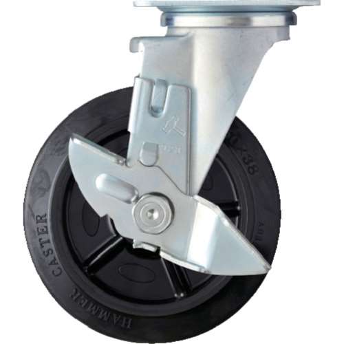 ■ハンマー　特殊鋼　熱処理金具　自在ＳＰ付　ゴムＢ車　１５０ｍｍ　413YSFR150BAR01