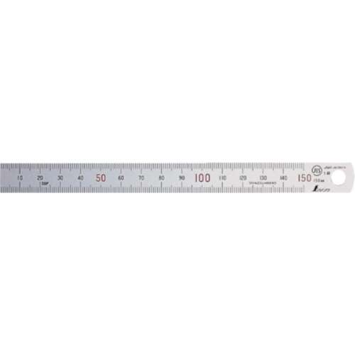 ■シンワ　直尺シルバー１５０ｍｍ上下１ｍｍピッチ　13404