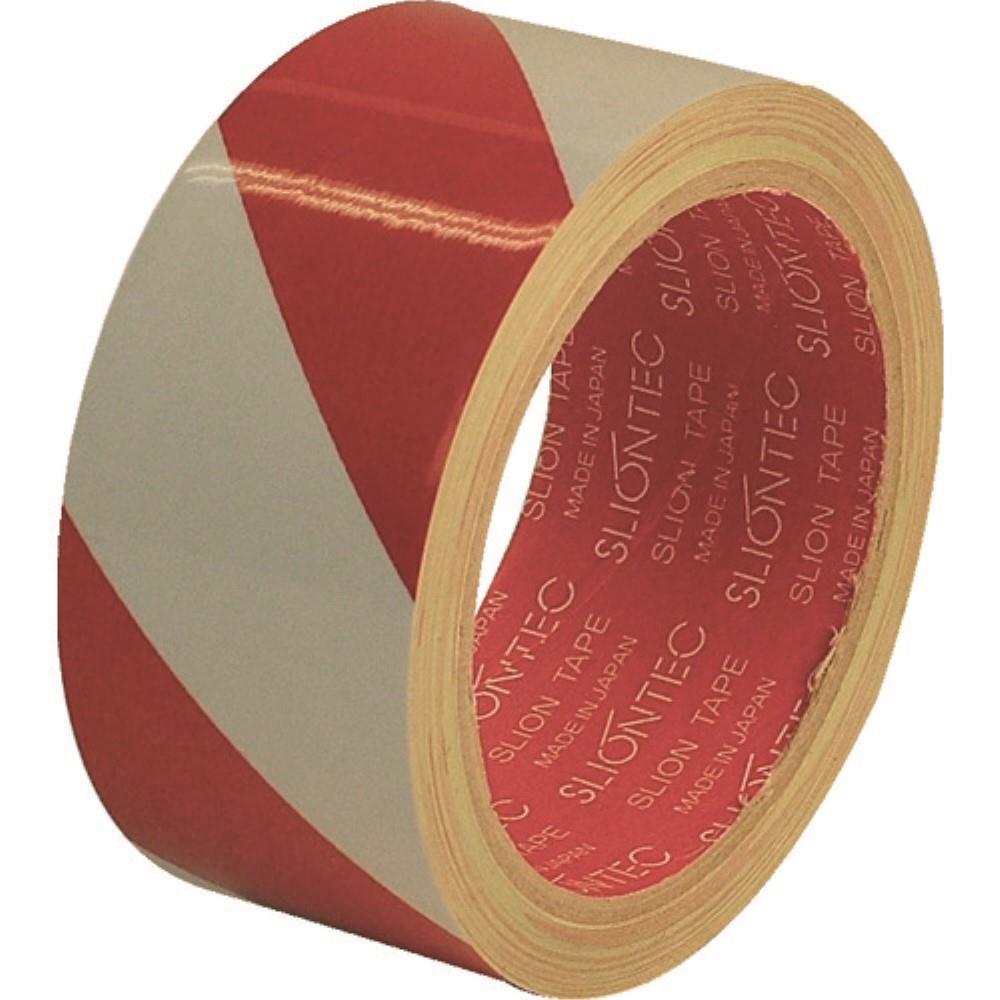 ■スリオン　危険表示用反射テープ　４５ｍｍ×１０ｍ（赤／白）　965101-RW-00-45X10 965101-RW-00-45X10