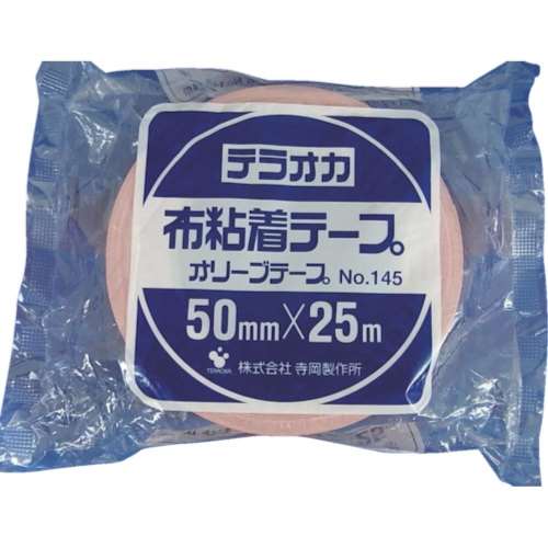 ■ＴＥＲＡＯＫＡ　カラーオリーブテープ　ＮＯ．１４５　赤　５０ｍｍＸ２５Ｍ　145 R-50X25