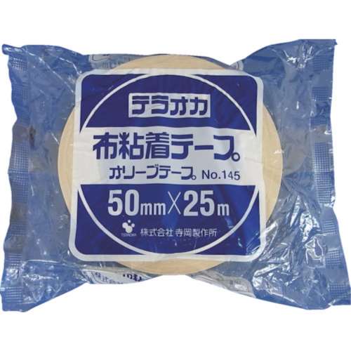 ■ＴＥＲＡＯＫＡ　カラーオリーブテープ　ＮＯ．１４５　黄　５０ｍｍＸ２５Ｍ　145 Y-50X25