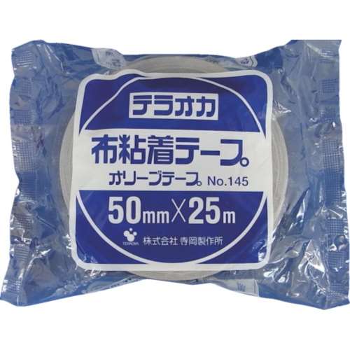 ■ＴＥＲＡＯＫＡ　カラーオリーブテープ　ＮＯ．１４５　黒　５０ｍｍＸ２５Ｍ　145 BK-50X25