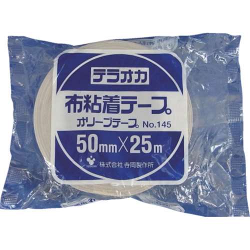 ■ＴＥＲＡＯＫＡ　カラーオリーブテープ　ＮＯ．１４５　シルバー　５０ｍｍＸ２５Ｍ　145 SV-50X25