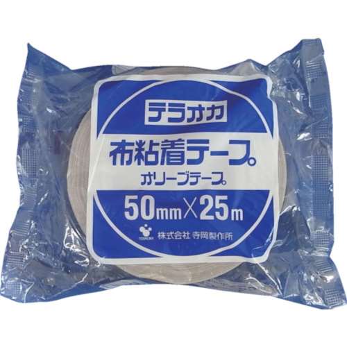 ＴＥＲＡＯＫＡ　カラーオリーブテープ　ＮＯ．１４５　茶　５０ｍｍＸ２５Ｍ　145 BR-50X25