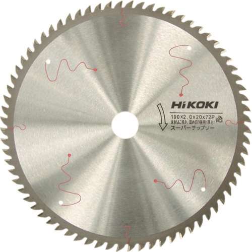 ■HiKOKI (ハイコーキ) 旧日立工機　スーパーチップソー　１９０ｍｍＸ２０　７２枚刃　00322441