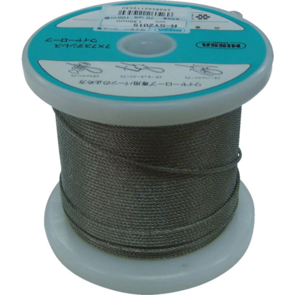 ■ニッサチェイン　ステンレスワイヤーロープ　２．５ｍｍ×１００ｍ　TSY-25-100 TSY-25-100