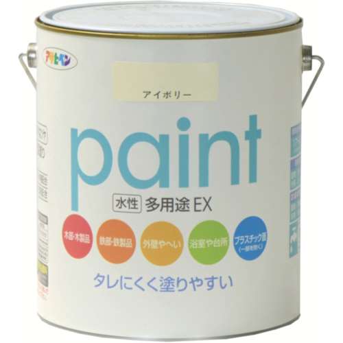 アサヒペン(Asahipen) 水性多用途ＥＸ１．６Ｌ　アイボリー　459640