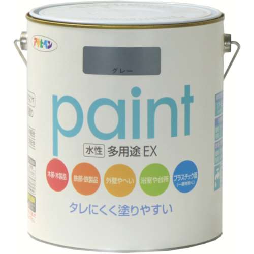 アサヒペン(Asahipen) 水性多用途ＥＸ１．６Ｌ　グレー　459701