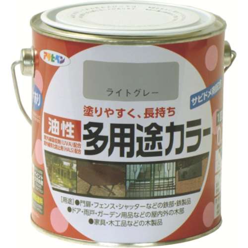■アサヒペン(Asahipen) 油性多用途カラー　０．７Ｌ　ライトグレー　536747