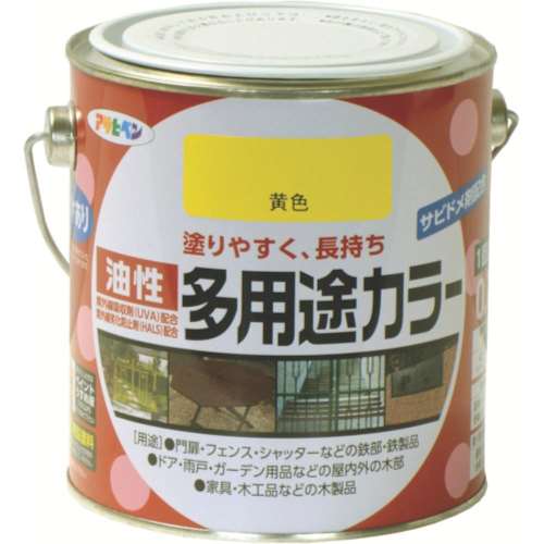 ■アサヒペン(Asahipen) 油性多用途カラー　０．７Ｌ　黄色　536822