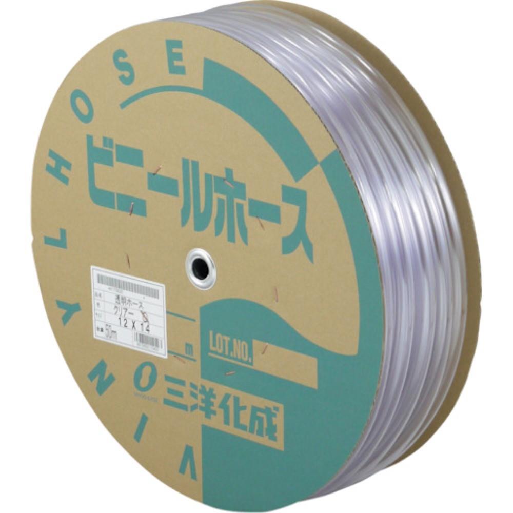 サンヨー　透明ホース１２×１４　５０ｍドラム巻　TM1214D50T TM1214D50T