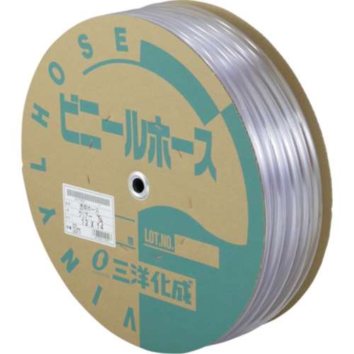 サンヨー　透明ホース１２×１４　５０ｍドラム巻　TM1214D50T