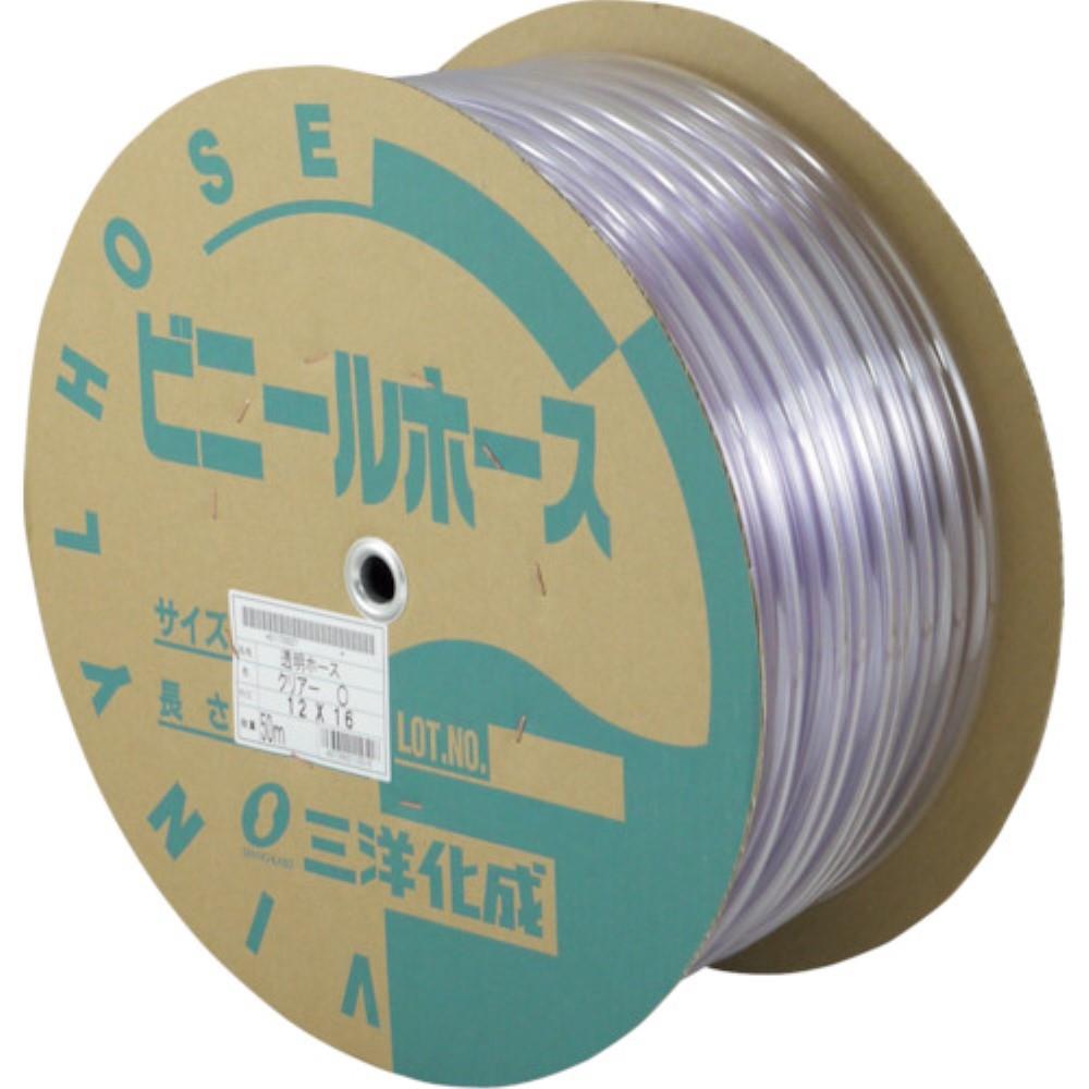 ■サンヨー　透明ホース１２×１６　５０ｍドラム巻　TM1216D50T TM1216D50T
