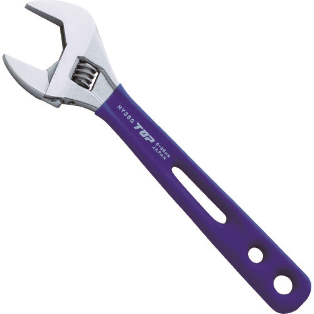 ■ＴＯＰ　薄型軽量ワイドモンキレンチ　エコワイド　２５０ｍｍ　グリップ付　HY36G HY36G