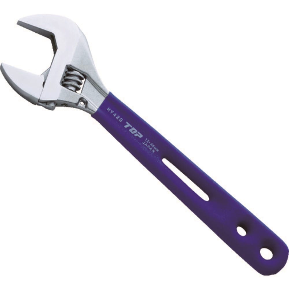 ■ＴＯＰ　薄型軽量ワイドモンキレンチ　エコワイド　３００ｍｍ　グリップ付　HY42G HY42G