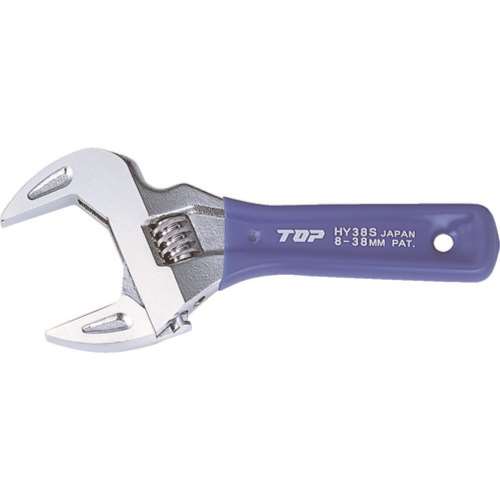 ■ＴＯＰ　薄型軽量ワイドモンキレンチ　ショートエコワイド　口開寸法７～２６　HY-26S　(ﾌﾞﾘｽﾀ-)