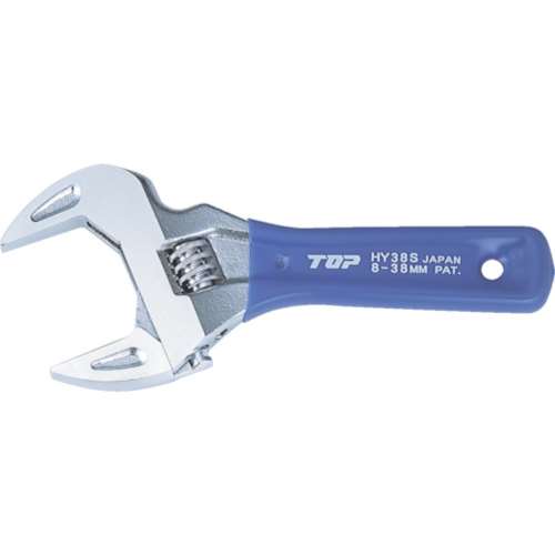 ■ＴＯＰ　薄型軽量ワイドモンキレンチ　ショートエコワイド　口開寸法８～３０　HY-30S　(ﾌﾞﾘｽﾀ-)