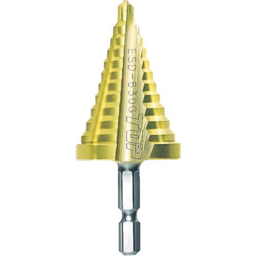 ■ＴＯＰ　電動ドリル用ステップドリル　９段　４～１２ｍｍ　ゴールドタイプ　ESD-412G