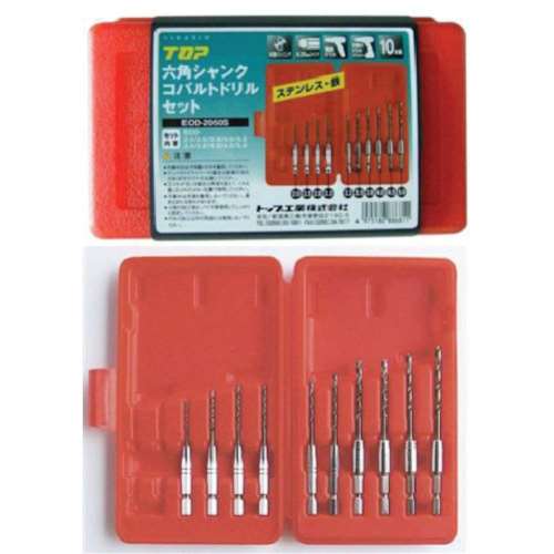 ■ＴＯＰ　六角シャンクコバルトドリルセット（１０本組）　EOD2050S