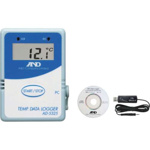 ■Ａ＆Ｄ　温度データーロガー　８０００メモリースタート・セット　AD5325SET