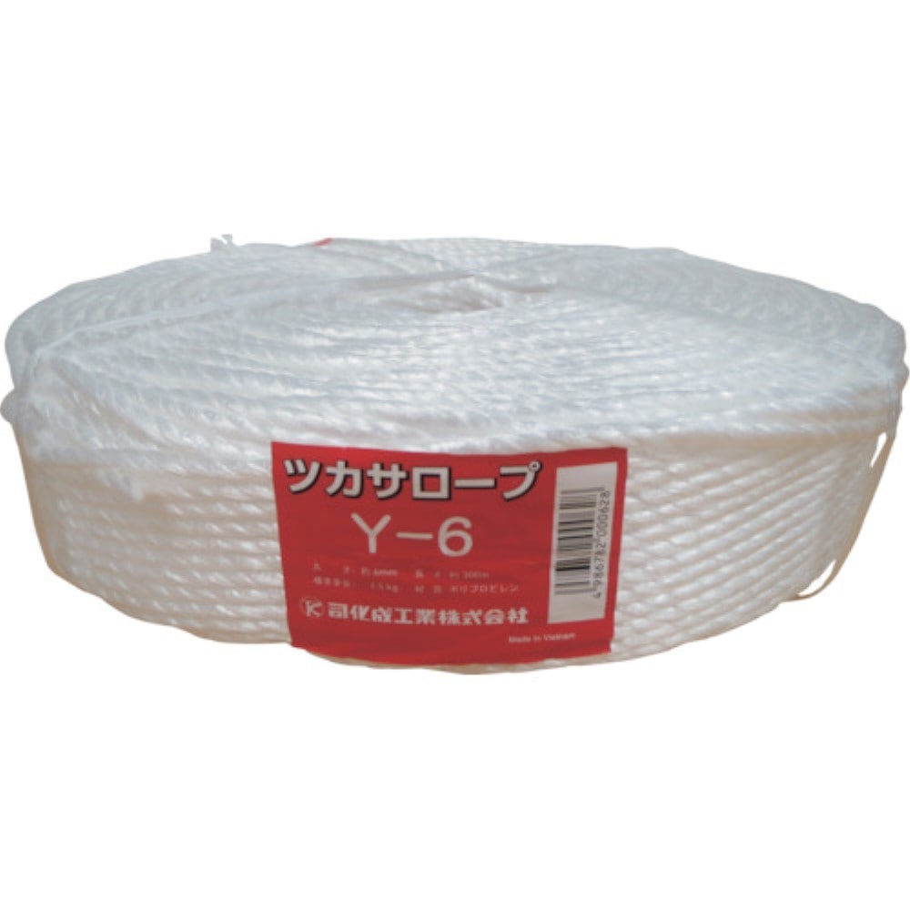 ■ツカサ　ＰＰ融着三本撚ロープ（ツカサロープ）Ｙ－６　Y-6 Y-6