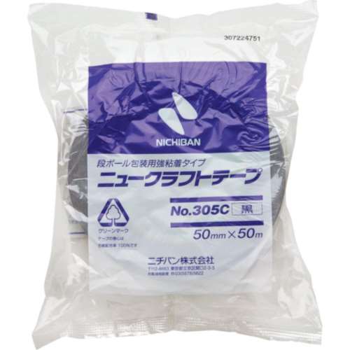 ■ニチバン　ニュークラフトテープ　Ｎｏ．３０５Ｃ　黒　305C650