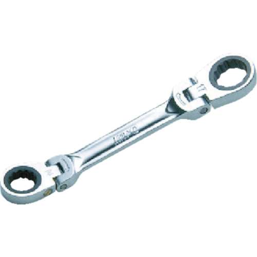 ■ＫＴＣ　ショートラチェットめがねレンチ（両頭首振りタイプ）　１７Ｘ１９ｍｍ　ＭＲ１Ｓ１７１９Ｆ