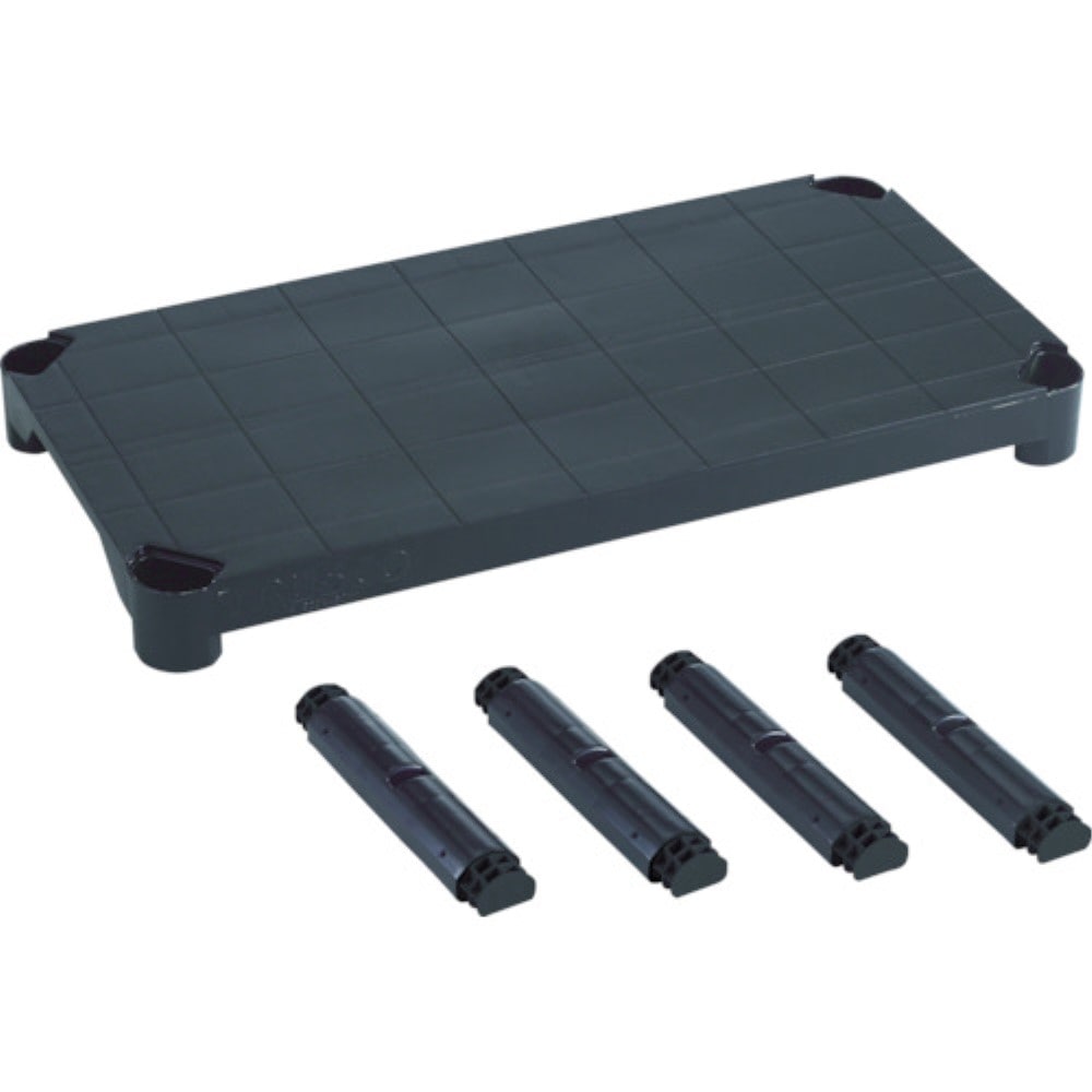■トラスコ中山(TRUSCO)　プラ棚用　棚板セット軽量型　脚付　８００Ｘ３５０　黒　TPT234SBK TPT234SBK