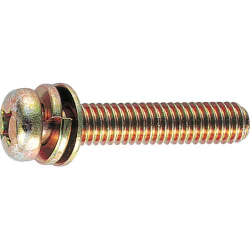 ■トラスコ中山(TRUSCO)　ナベ頭組込ネジ　クロメートＰ‐４　サイズＭ４Ｘ１０　１３０本入  B51-0410